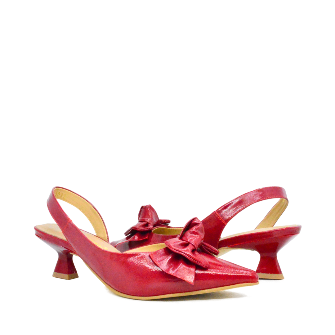 Zapatilla Stiletto Moron Rojo
