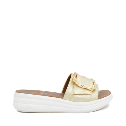 Sandalias Plataforma Zamora Oro